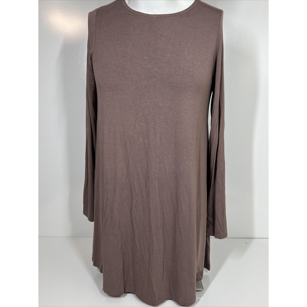 NWT B Sharp Tanboocel Lightweight Brown Causal Fun Dress Flowy Womens SZ XL